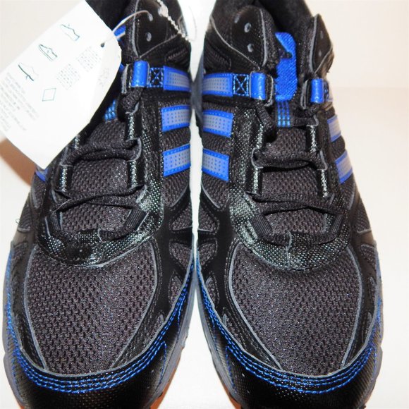 NWT Adidas shoe men 11 Black running Blue athletic RETRO DISCOUNT SHIPPING!!